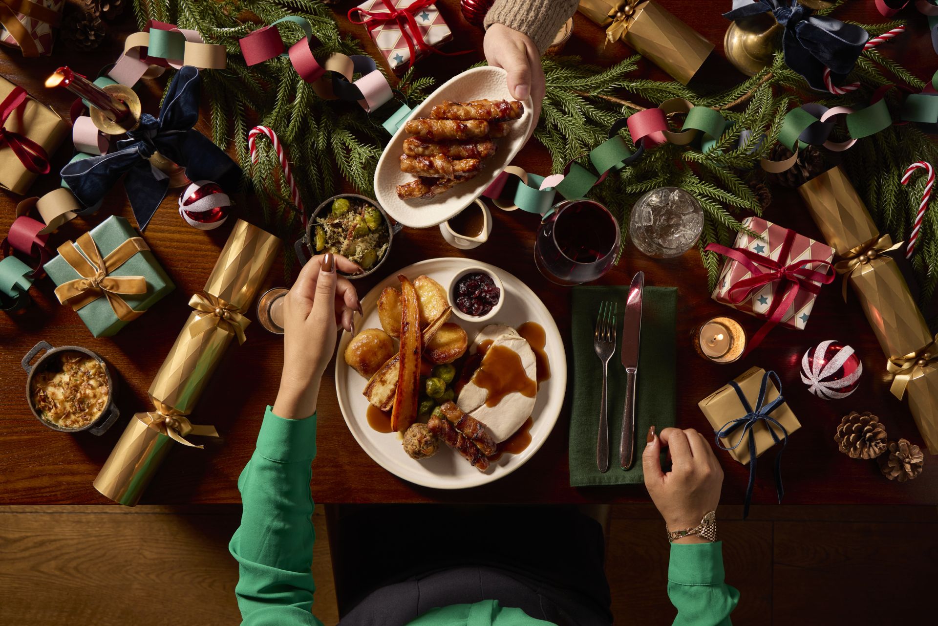 a Christmas meal
